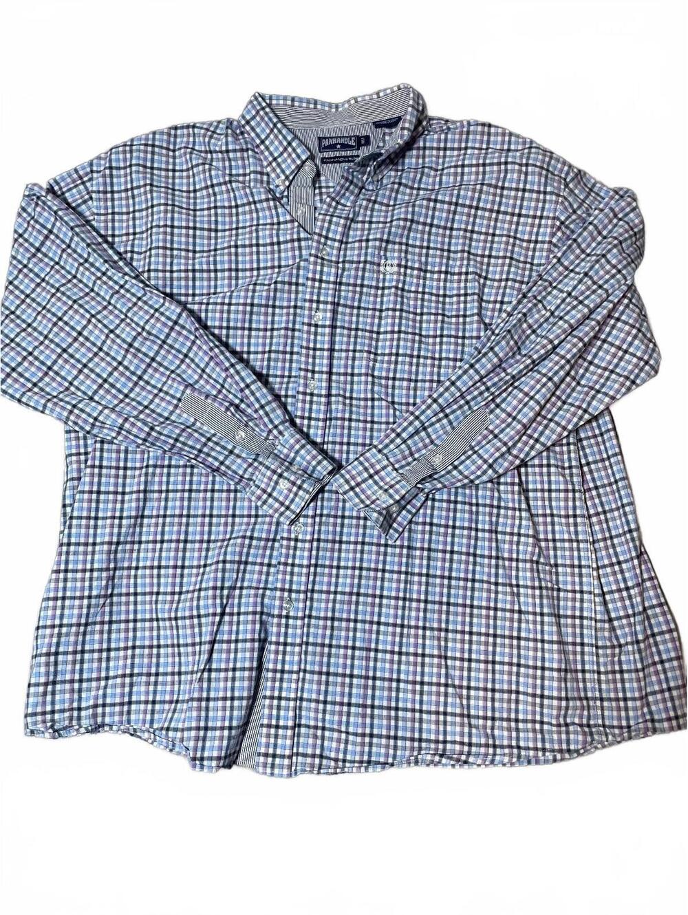 Panhandle Slim Blue/Purple Long Sleeve Button Down XXLT EUC-101